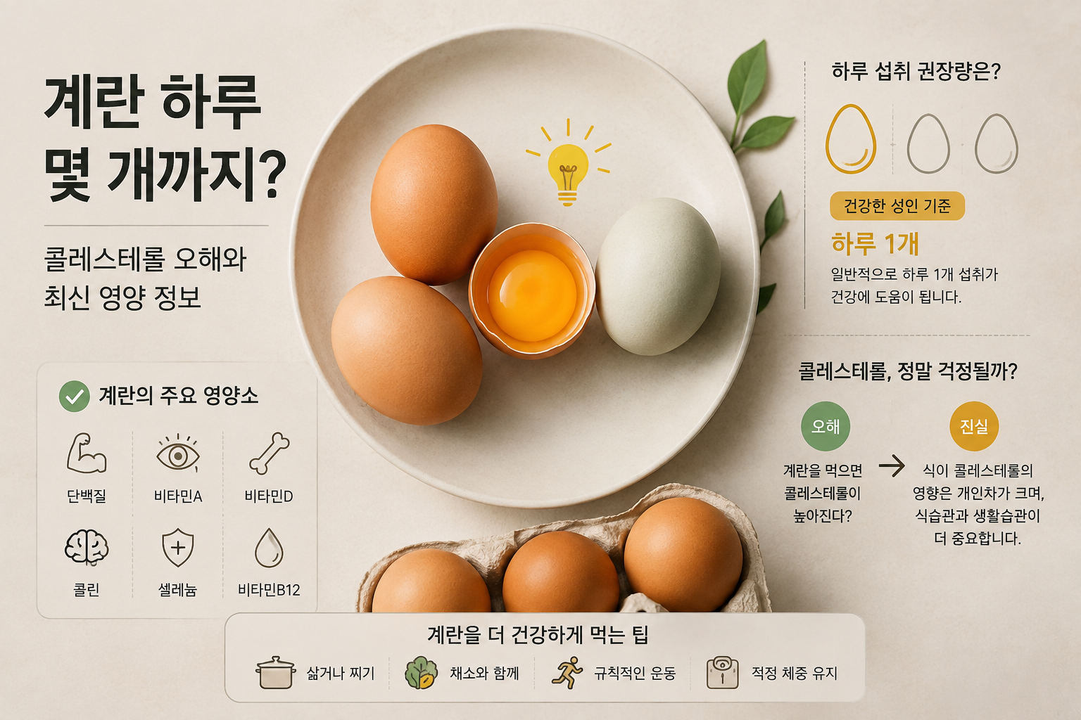 계란 하루 몇 개까지 먹어도 될까